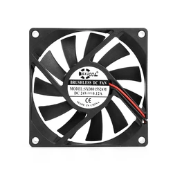 SXDOOL Ventilador PC 80 mm Silencioso 24 V
