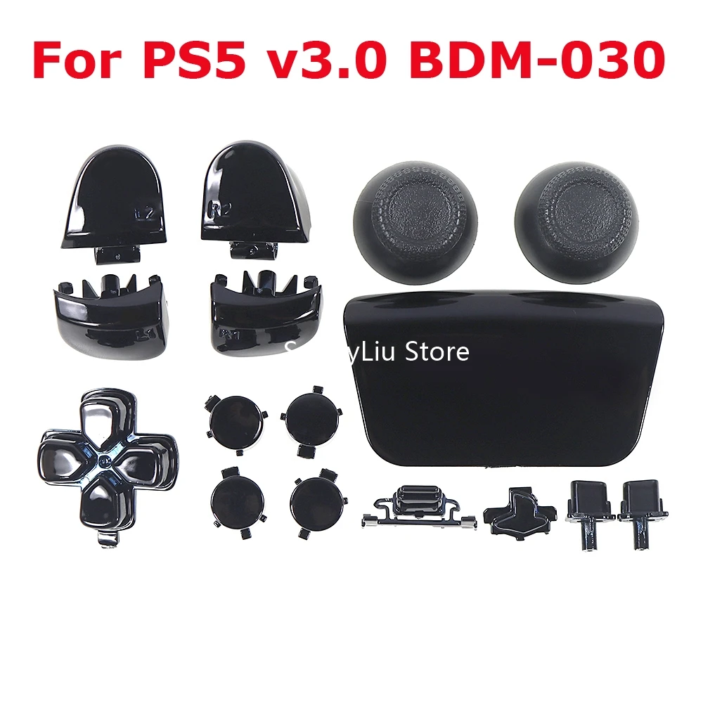 Juego completo de botones cromados para mando de PS5 v3.0, BDM-030, Joystick, tapa L1, R1, L2, R2, d-pad - imagen 2