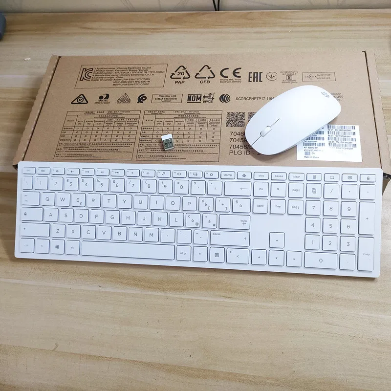 Teclado y mouse combinados inalámbricos con diseño italiano HSA-P003K HSA-P003M para HP 710