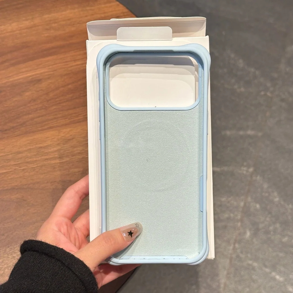 Funda protectora de terciopelo de silicona Candy a prueba de golpes para iPhone 17 Air 16 15 14 13 Pro Max Plus para Magsafe Water Ripple Magnet Capa - imagen 5