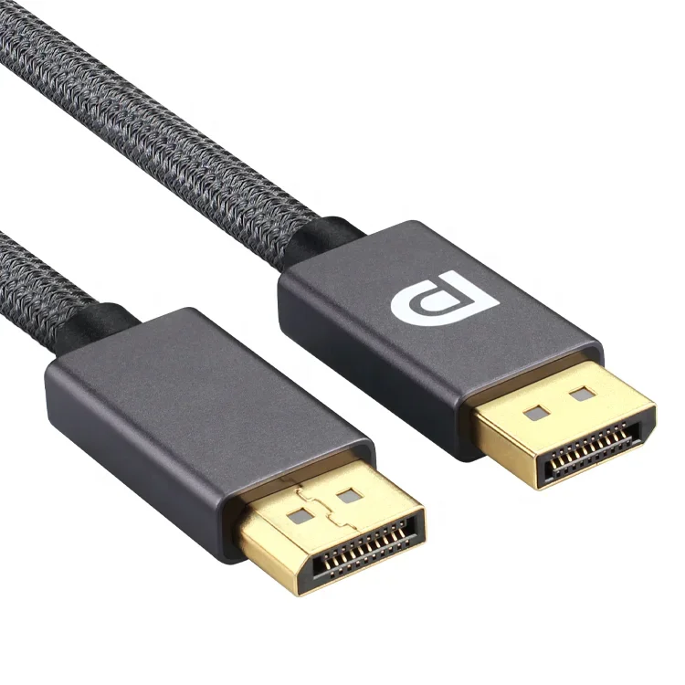 Cable DisplayPort 8K 1,4 240Hz, Cable DP 2m 3m 8K@60Hz,4K@144Hz,Cable de puerto de pantalla trenzado chapado en oro para monitor de juegos de computadora portátil