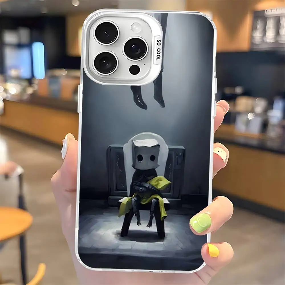 Juego L-Little Nightmares funda de teléfono para iPhone 17 16 15 14 13 12 11 Pro MAX mate a prueba de golpes trasera anticaída cubierta mate - imagen 4