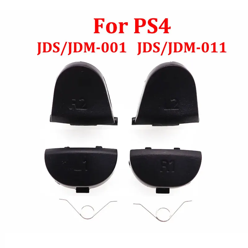 JCD 1 Juego de botones de disparo negros de repuesto R1 L1 R2 L2 para PS3 PS4 Pro Slim PS5 controlador tecla de juego con resorte - imagen 4
