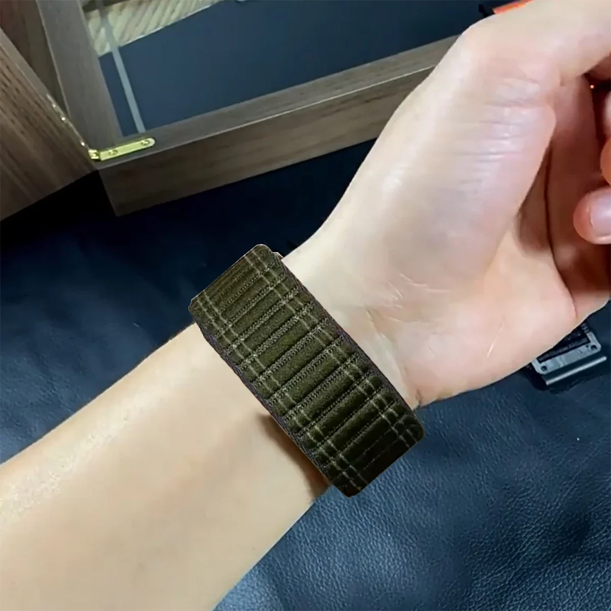 Correa de reloj 26/22mm para Garmin Quatix 8/Fenix 8 7 7X 6 6X 5plus banda de nailon Descent Mk3i/Instinct 3 pulsera de Velcro Correa - imagen 4