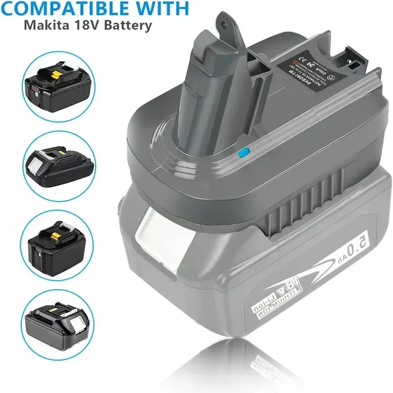 Convertir a la herramienta de aspiradora Dyson V6 V7 V8, utiliza adaptador de batería para batería de litio Makita/Dewalt/Milwaukee de 18V - imagen 4
