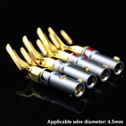 Conector Banana chapado en oro en forma de Y – Bloqueo tornillo