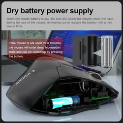 E-YOOSO X-31: Ratón Gaming Inalámbrico 4800 DPI