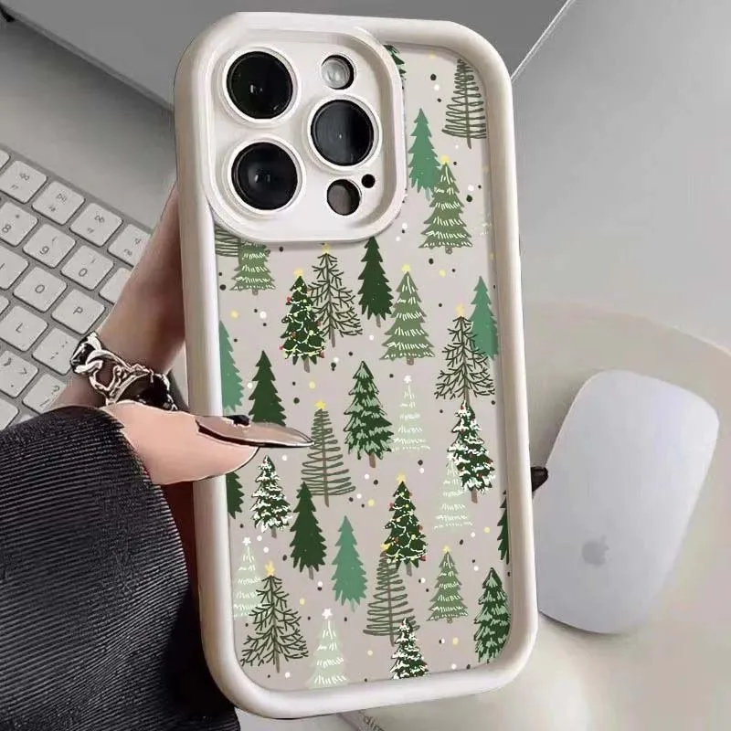 Bonita funda de teléfono con diseño de copo de nieve y árbol de Navidad para Samsung Galaxy S25 FE S24 S23 S22 S21 S26 Plus Note 20 Ultra 5G TPU - imagen 4