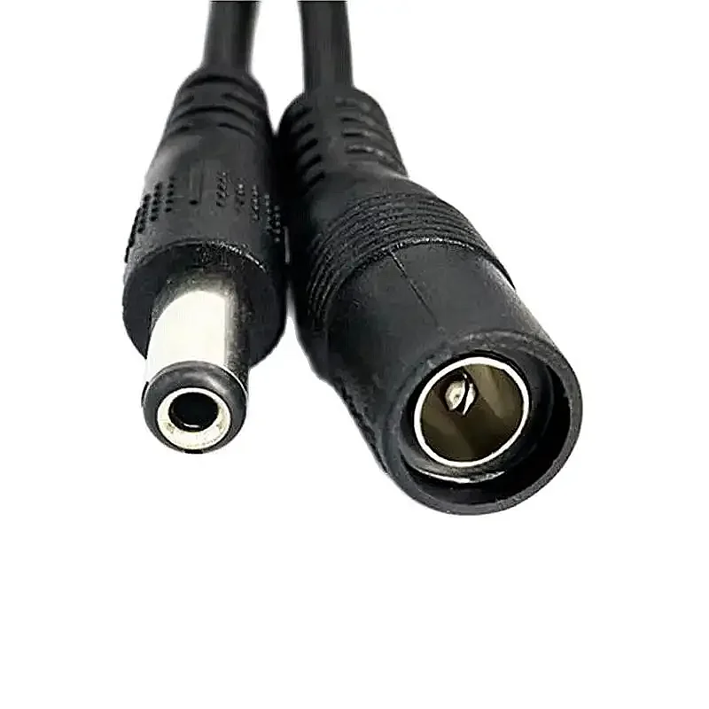 Cable de alimentación de CC de 0,3mm x 0,5mm, Conector de enchufe macho a hembra, Cable de extensión para cámara de seguridad CCTV, 1,5 m, 5,5 m, 1m, 2,1 m, 3m, 5m, 10m - imagen 3