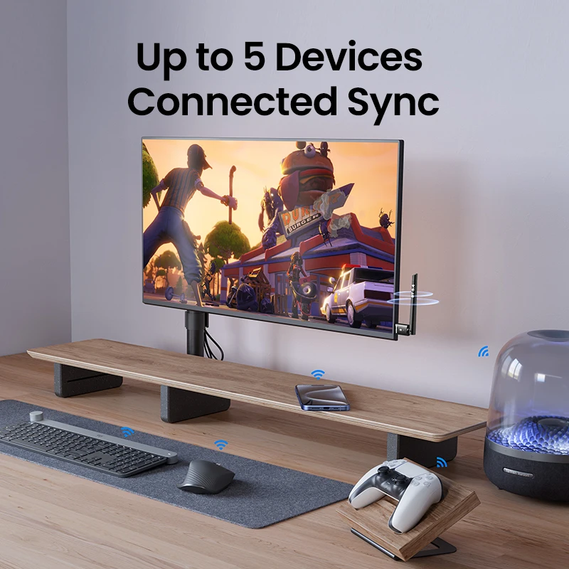 UGREEN-Adaptador USB Bluetooth 5,3 5,4, Dongle de 120M para PC, ratón inalámbrico, teclado, música, receptor de Audio, transmisor - imagen 5