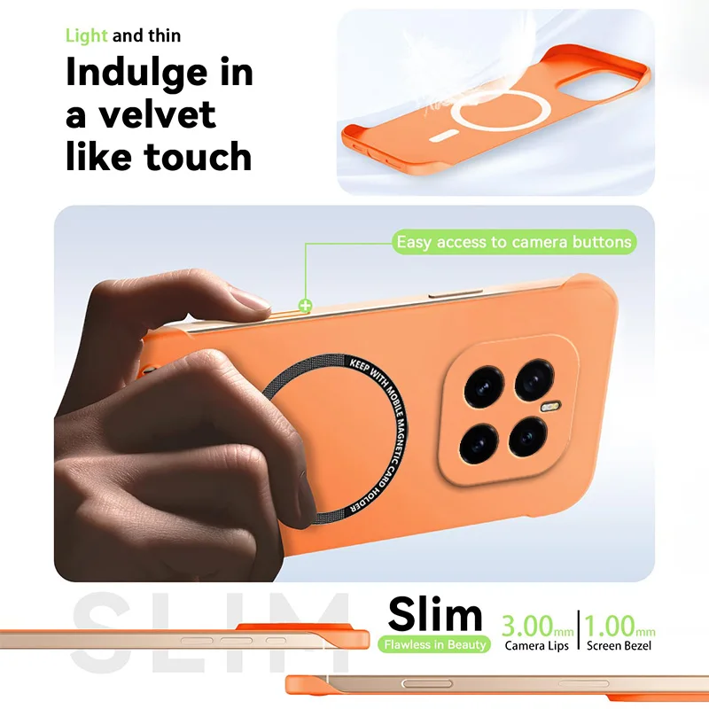 Fundas magnéticas delgadas para teléfono Honor GT Pro HonorGT GTPro PPG-AN00 sin marco, cubierta dura de plástico mate, armadura a prueba de golpes sin bordes - imagen 5