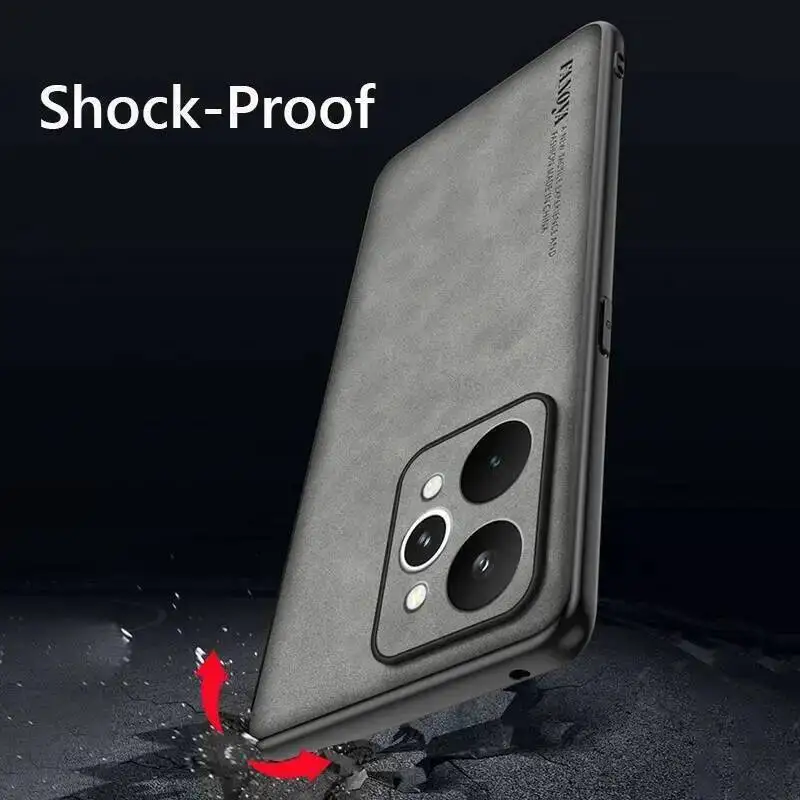 Para Realme 15 Pro 5G sensación de piel a prueba de golpes mate Funda de cuero Retro Funda trasera suave Funda para Realme 15 Pro Protector - imagen 4