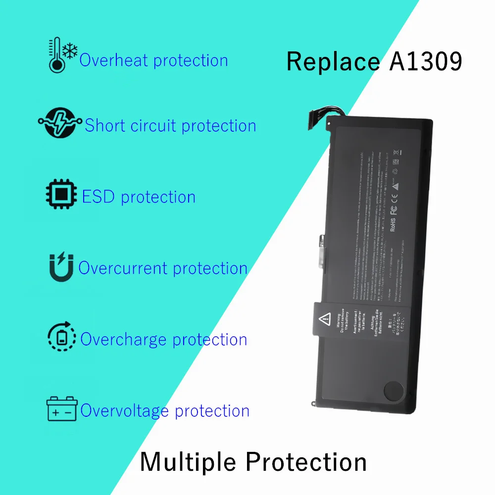 A1309 Batería para portátil Apple MacBook Pro 17 "A1297 Early-2009 Mid-2009 Mid-2010 MC226/A MC226CH/A MC226J/A MC226LL/A 95WH - imagen 3