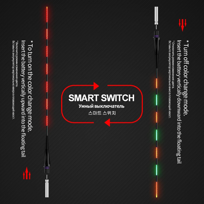 Boya cambiable de Color, 2 uds., 2 CR425 + 2 tubos de boya + 2 asientos de boya + 2 flotadores eléctricos Nano flotadores con Sensor de gravedad inteligente - imagen 3