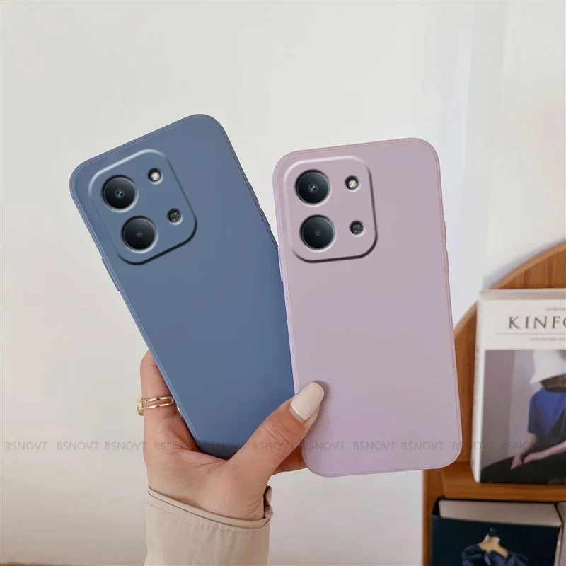 Para Poco C85 funda Xiaomi Poco C85 Capas armadura a prueba de golpes teléfono parachoques trasero Original silicona líquida Fundas cuadradas Poco C85 - imagen 3