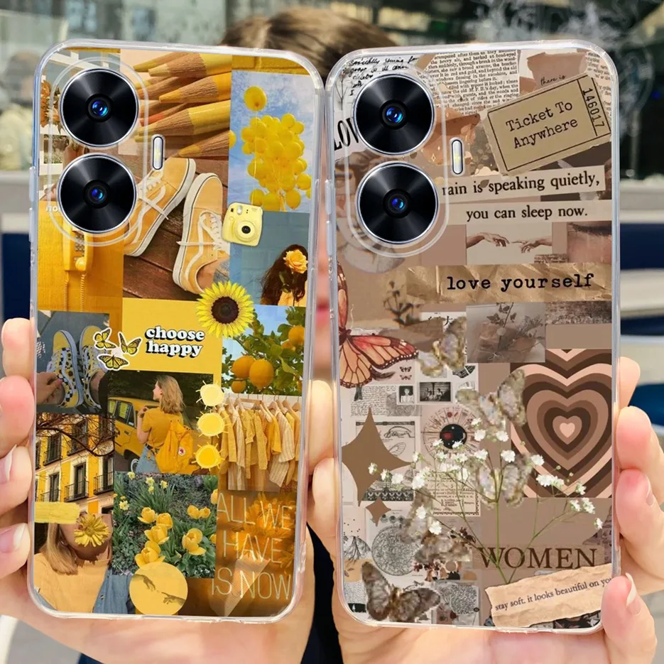Funda de teléfono para Realme C55 4G RMX3710, cubierta pintada de colores, suave y delgada, para Realme C55 C55 RealmeC55 - imagen 5