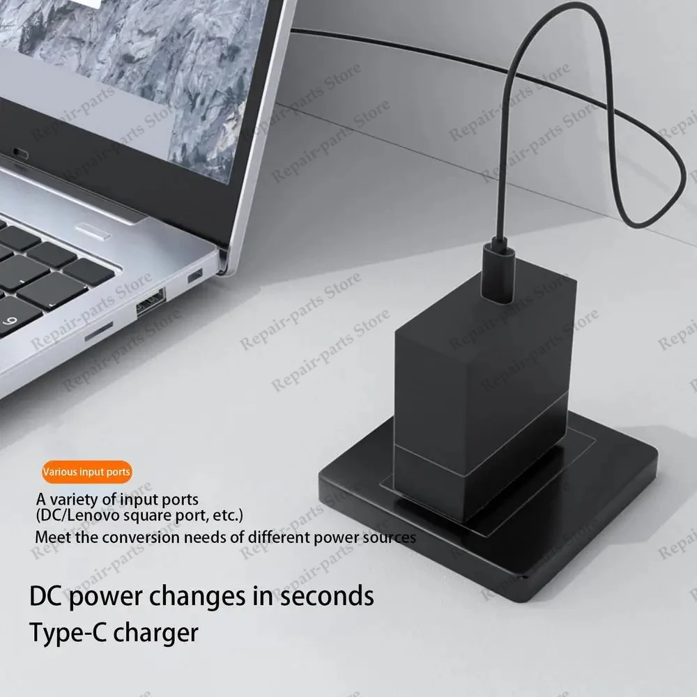 Adaptador de corriente de 100W cc a USB C PD, convertidor para Lenovo, Asus, Hp, Dell, Acer, cargador de ordenador portátil a 5V, 9V, 20V, Conector de cargador tipo C - imagen 3