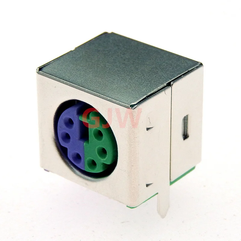 5 uds enchufe de teclado PS2 6P enchufe de ratón verde todo incluido conector de 6 pines terminal S de seis núcleos