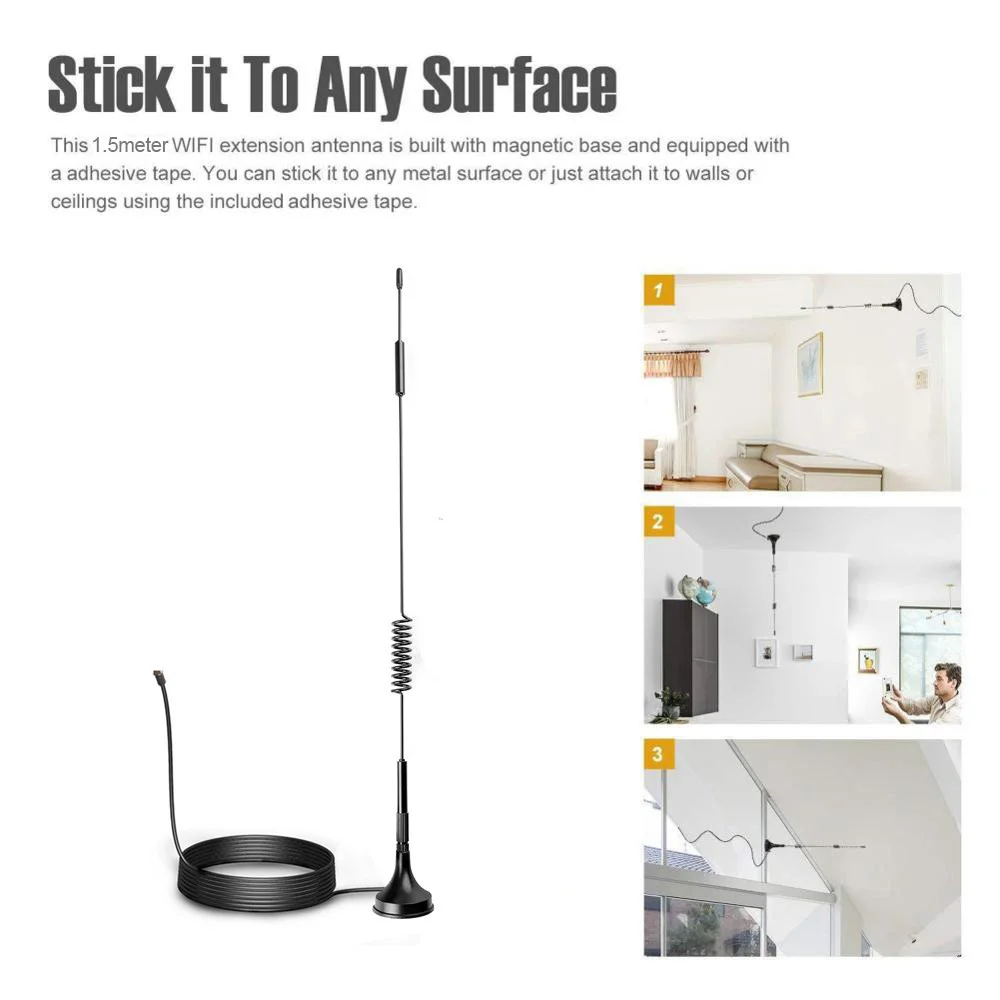 Antena de alta ganancia 12dBi 2G 3G 4G TS9 CRC9 conector macho SMA 700-2700MHz GSM enrutador externo LTE amplificador de señal de antena magnética - imagen 3