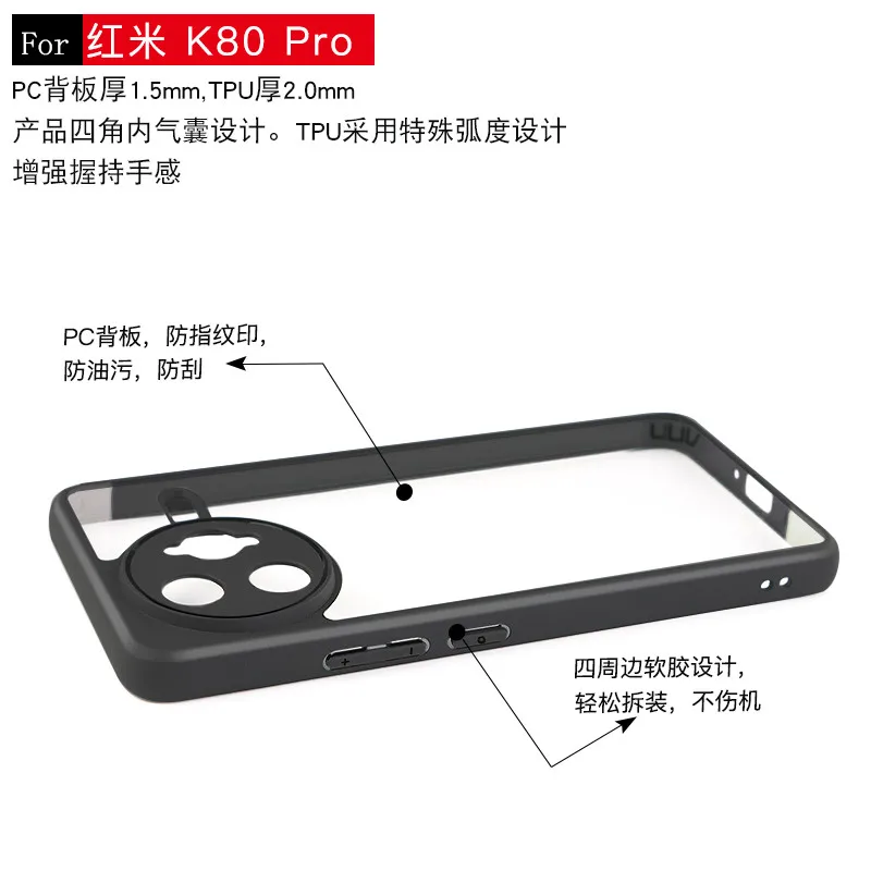 Para Xiaomi Poco F7 Ultra Funda Poco F7 Pro Funda Marco de TPU Protector de parachoques de plástico Fundas protectoras para teléfono en Poco F7 Ultra Funda - imagen 4