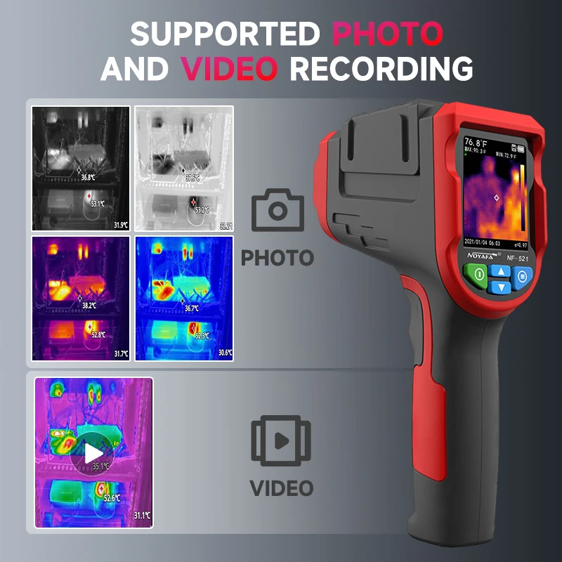 NOYAFA NF-521 Professional Thermal Imaging Camera -20~400°C Thermal Imager Handheld Thermal Camera for Home Inspection - imagen 5