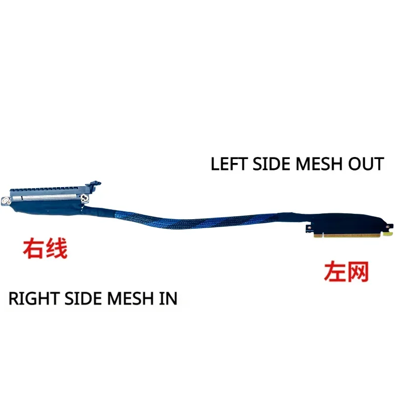 Cable de extensión de tarjeta gráfica externa PCIe 4,0 X16 chapado en plata, adaptador GPU AI, servidor 1U2U, extensor de malla trenzada interna Gen4 - imagen 5