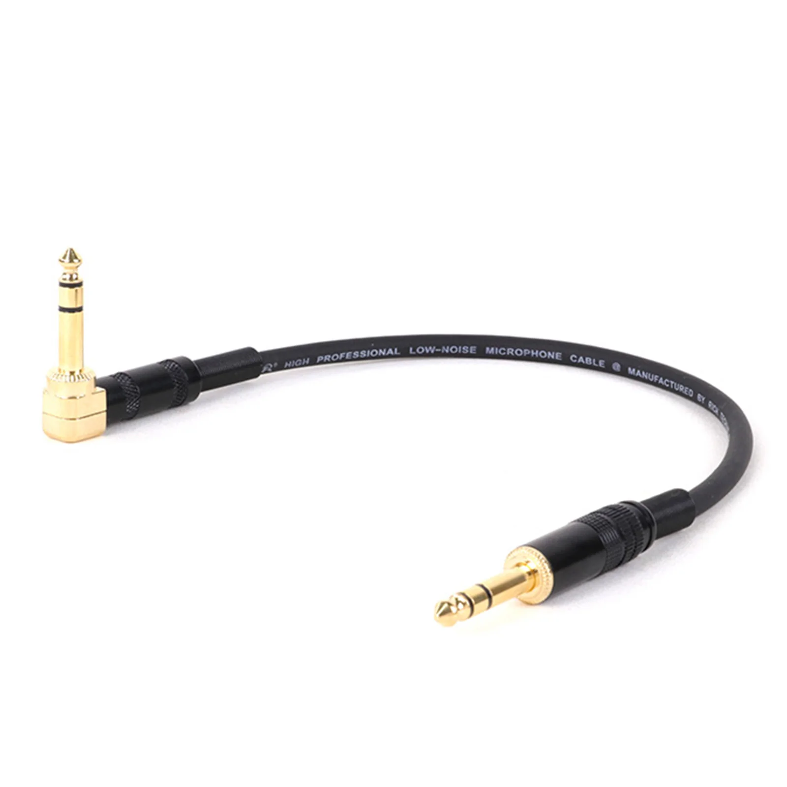 0,3 M-15 M chapado en oro 6,35mm macho a macho codo de 90 grados a recto estéreo de doble canal 1/4 TRS Cable de guitarra para instrumentos musicales - imagen 4