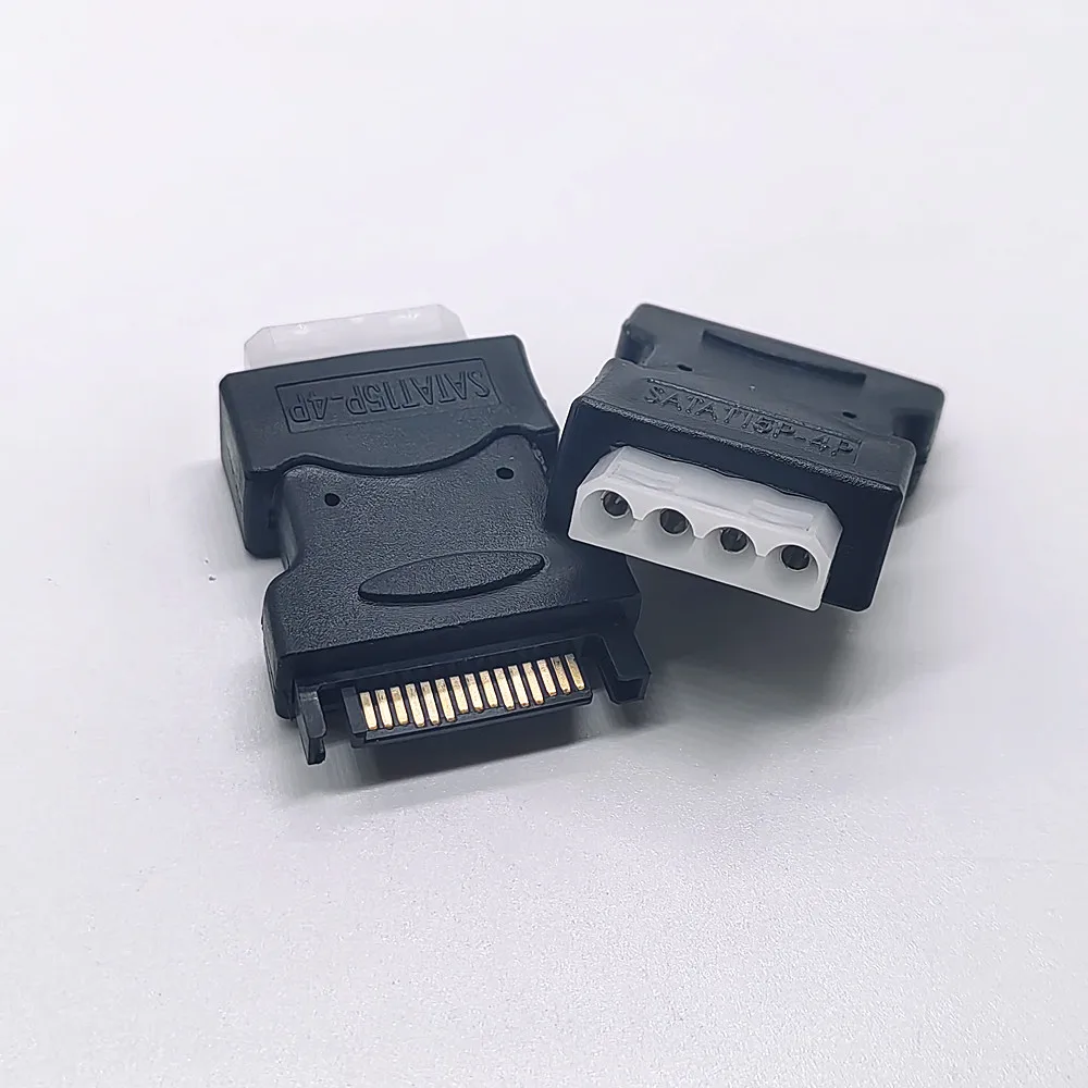Adaptador de corriente SATA macho de 15 pines a Molex PC IDE hembra de 4 pines Adaptador de disco duro