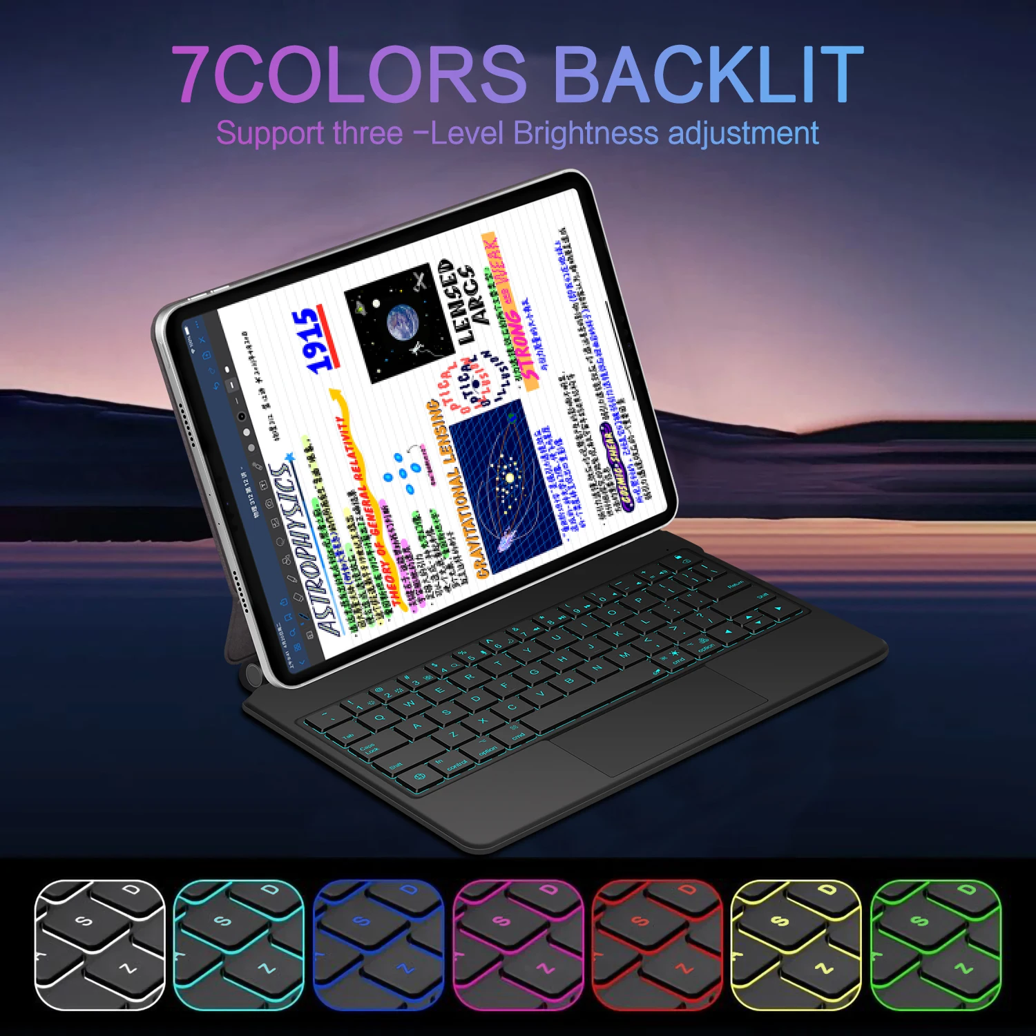 Teclado Pogo Pin de acoplamiento magnético para iPad Air 11 M3 M2 iPad Pro 11 4th 3rd 2th 1st Gen funda inteligente para iPad Air 5 4 10,9 "funda - imagen 3