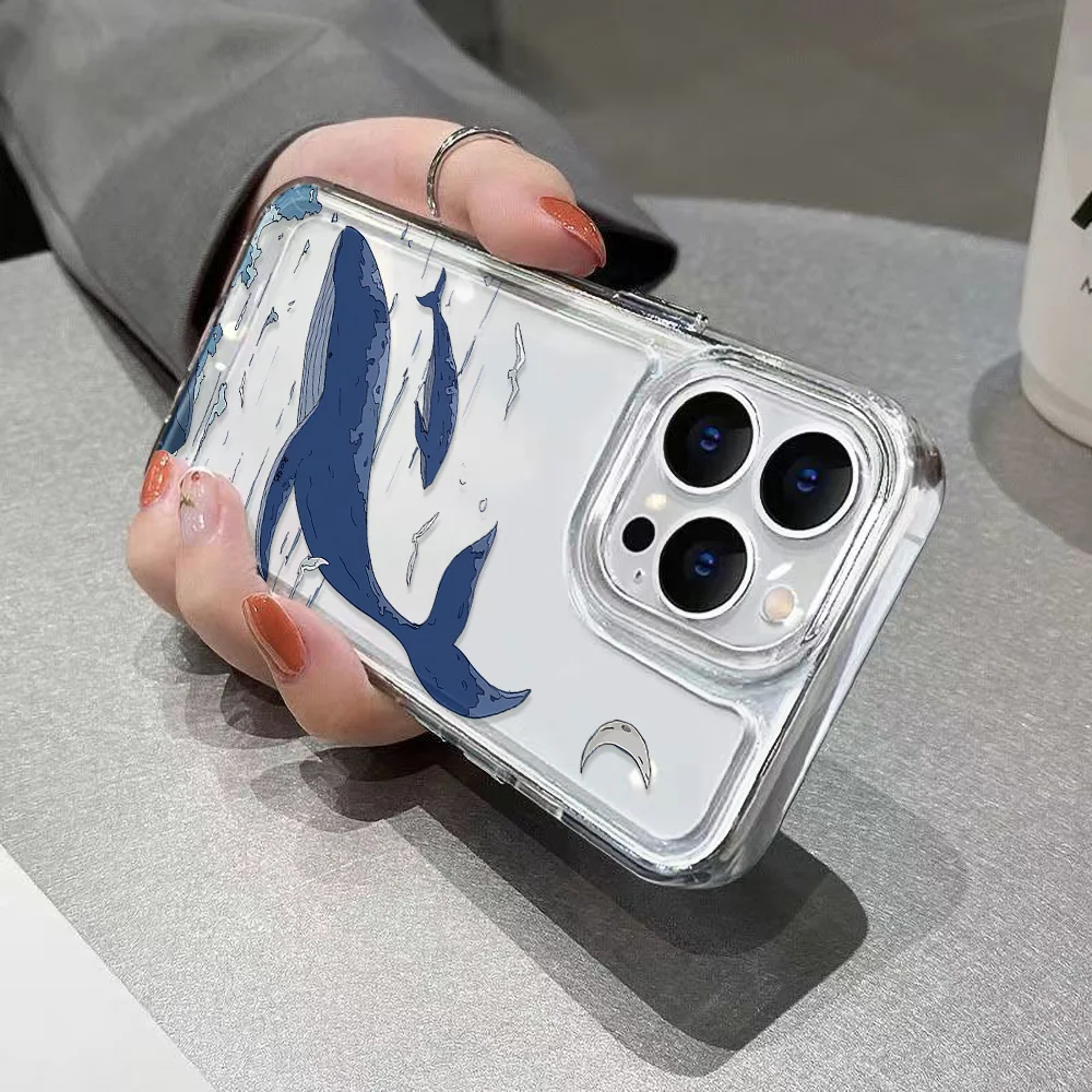 Funda pintada de tiburón para Samsung Galaxy S25, Funda A56 5G A16 A15 A55 A54 A53 A36 A35 A34 A26 S24 Ultra S23 FE S22 Plus, Funda suave - imagen 4