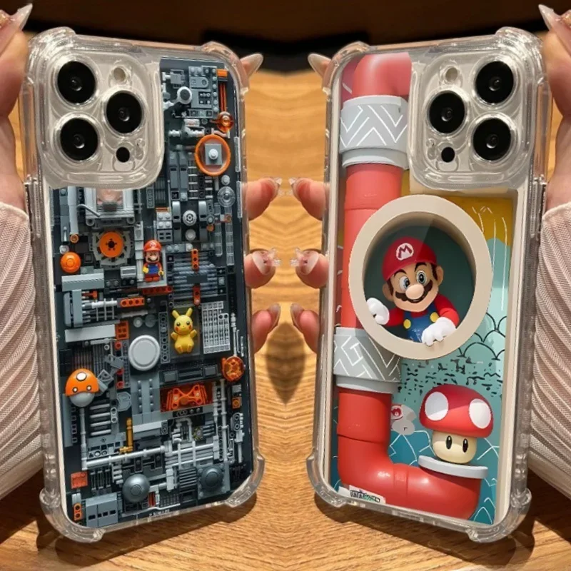 Funda con estampado de Super Mario para Samsung Galaxy A56 5G A55 A36 A35 A26 A16 A15 A14 A54 A53 A52 A51 A33 A32 A23 A25 A06 A05 A05S A04