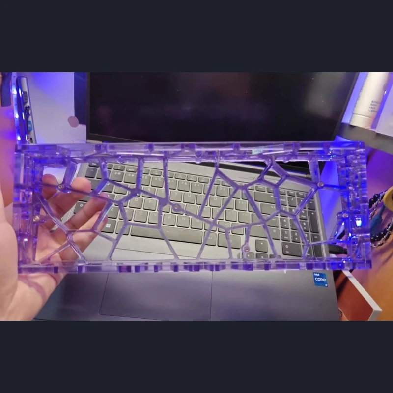 Spot Ww60/tf60 Color transparente hueco 60 teclas carcasa de teclado mecánico se puede personalizar Material de PC tecla completa intercambiable en caliente - imagen 3