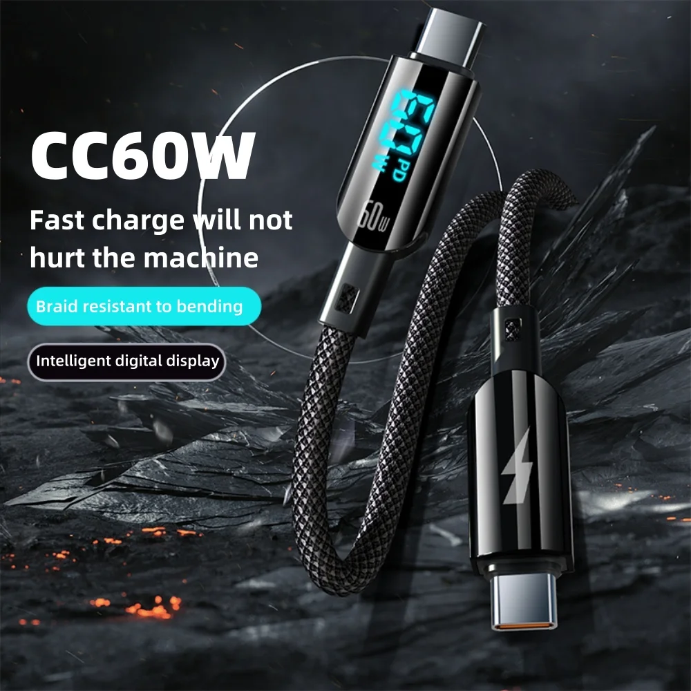 Cable USB tipo C a tipo C de 100W, Cable de carga rápida PD3.0, Cable de datos para iPhone 15, 14 Pro Max, Macbook, Huawei, Xiaomi, Samsung, Cable de 1,2 M - imagen 2