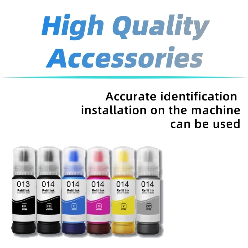 1 Juego de 6 colores 70ML 013 014 compatible con impresora Epson 011 012 114 115 552 L8160 L8050 L8168 L8180 L8188 ET-8500 ET-8550 - imagen 3