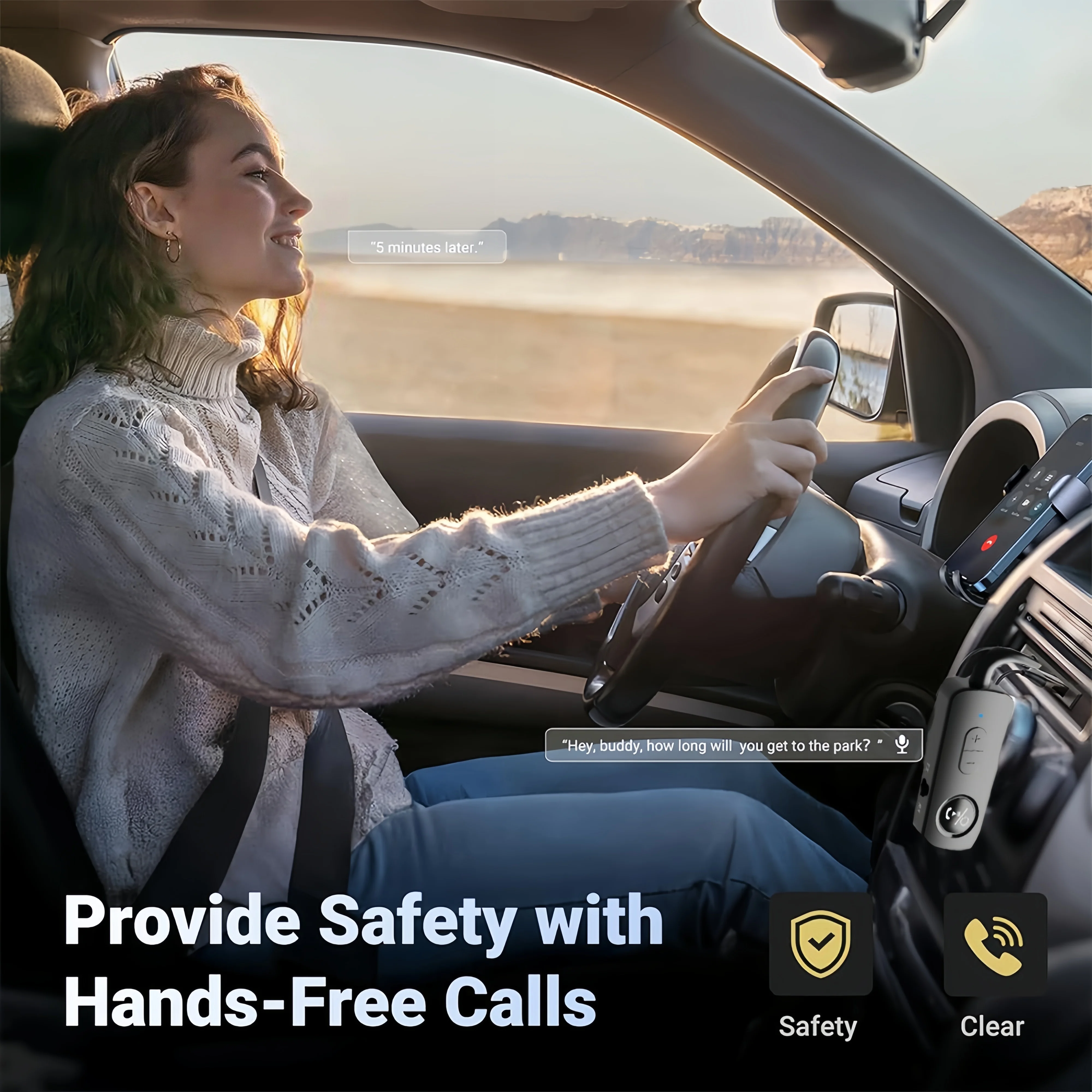 Transmisor receptor Bluetooth 5,3 2 en 1, adaptador de Audio inalámbrico, AUX de 3,5 MM con micrófono, adaptador inalámbrico para TV, altavoz de auriculares para coche - imagen 2