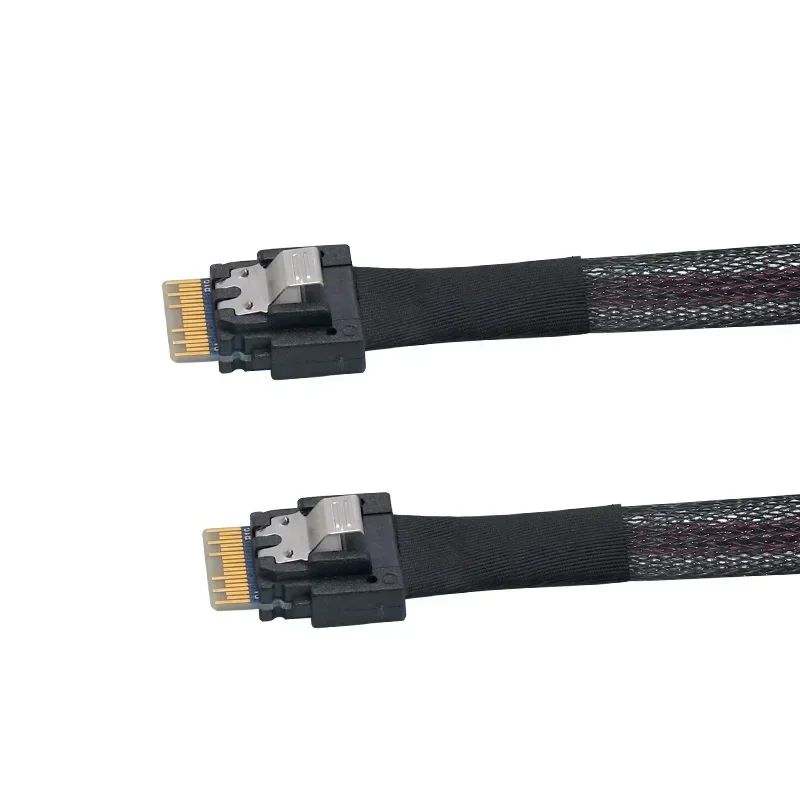 Cable de conexión de alta velocidad Slim SAS SFF-8654 4i a SFF 8654 4i 12G 24G 38P - imagen 4
