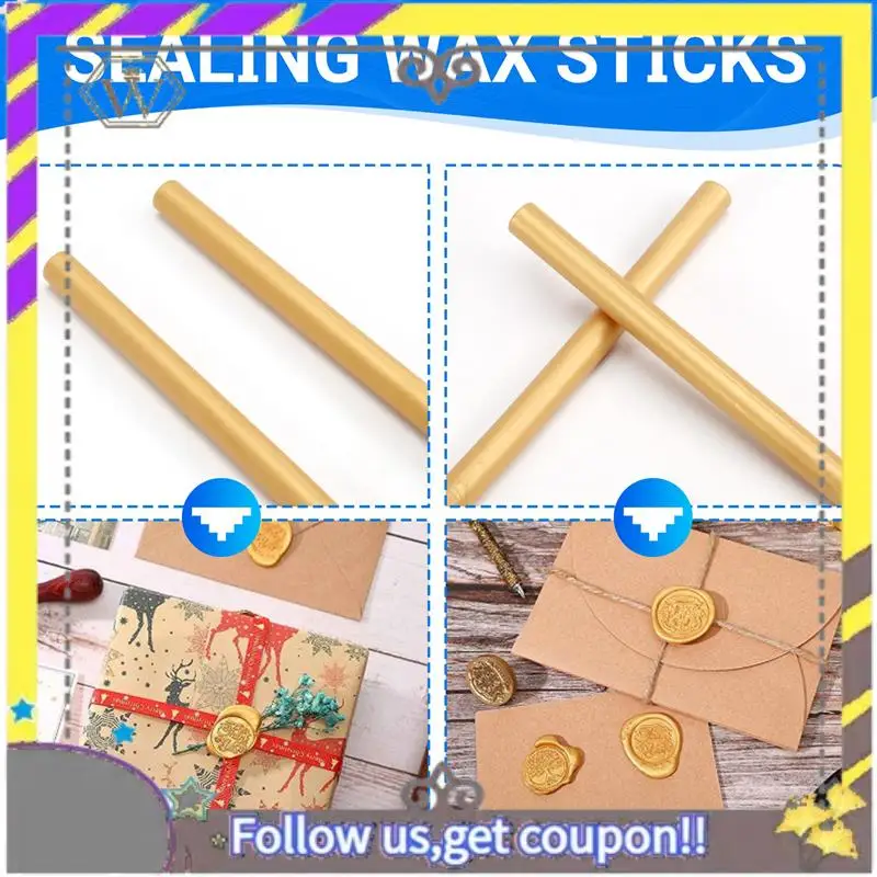 Nuevos varillas de cera para sellar pegamento, 20 Uds., barras de pegamento termofusible para sello de cera, letras, invitaciones de boda, tarjetas de cumpleaños - imagen 5