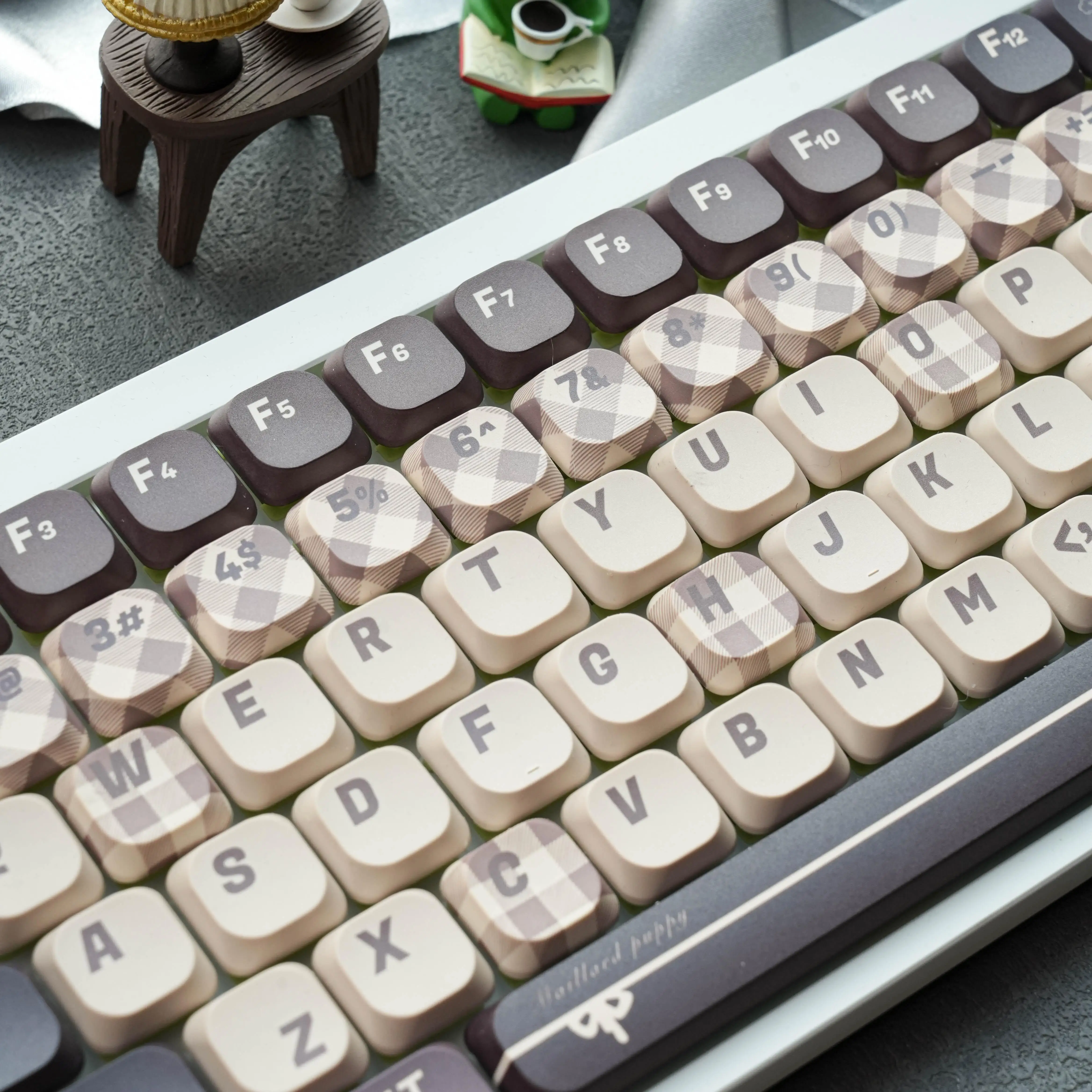 Teclas de perfil bajo de 5MM Maillard Puppy 120 teclas ADA Keycap PBT para interruptor MX 60% 65% 75% tapa de teclado mecánico para jugadores - imagen 5