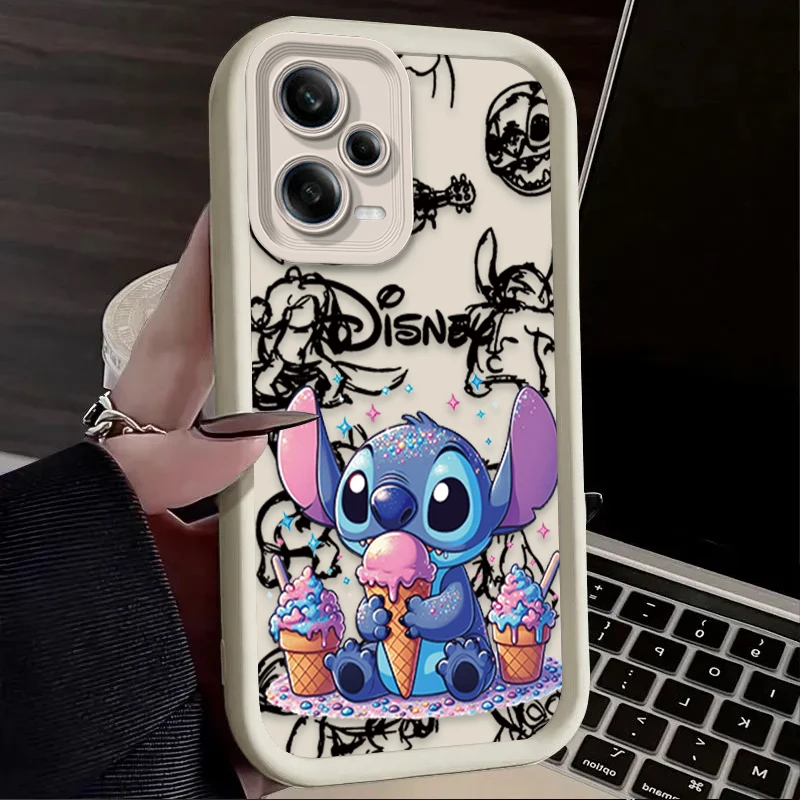 Preciosa funda de teléfono Disney Stitch para Xiaomi Redmi Note 13 12 11 Pro Plus 4G 5G 12S 11S 10S 10 9 9S Redmi 14C 13C 12C A3 12 - imagen 3
