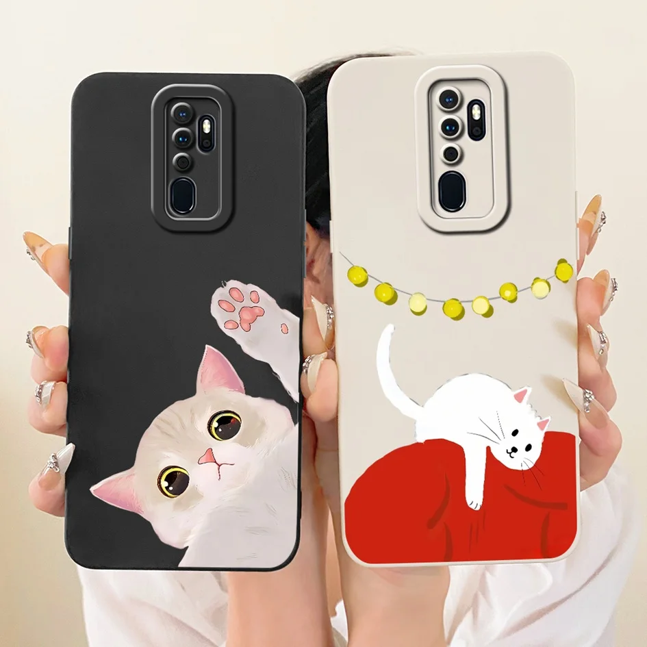 Funda para OPPO A5 A9 2020, funda a prueba de golpes, carcasas protectoras de silicona suave pintadas de lujo para teléfono OPPOA5 2020 OPPOA9 A11 - imagen 4