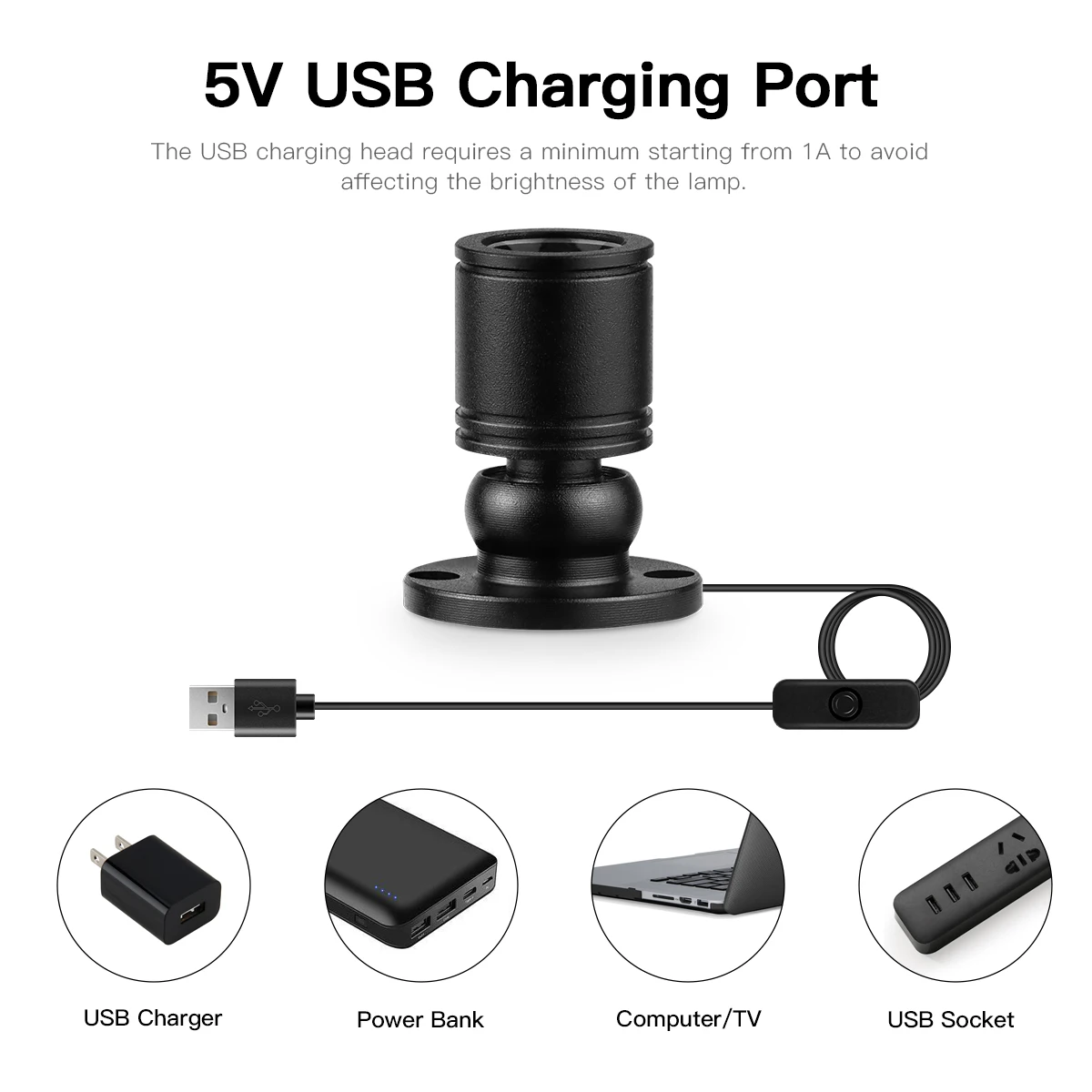 Mini foco LED DC 5V luces LED alimentadas por USB para gabinete joyería estante mostrador armario modelo pantalla techo - imagen 4