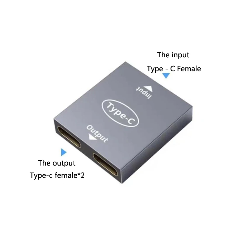 USB C hembra a doble hembra divisor Hub Convter adaptador tipo C acoplador extensor conector de extensión para dispositivo USB C - imagen 3