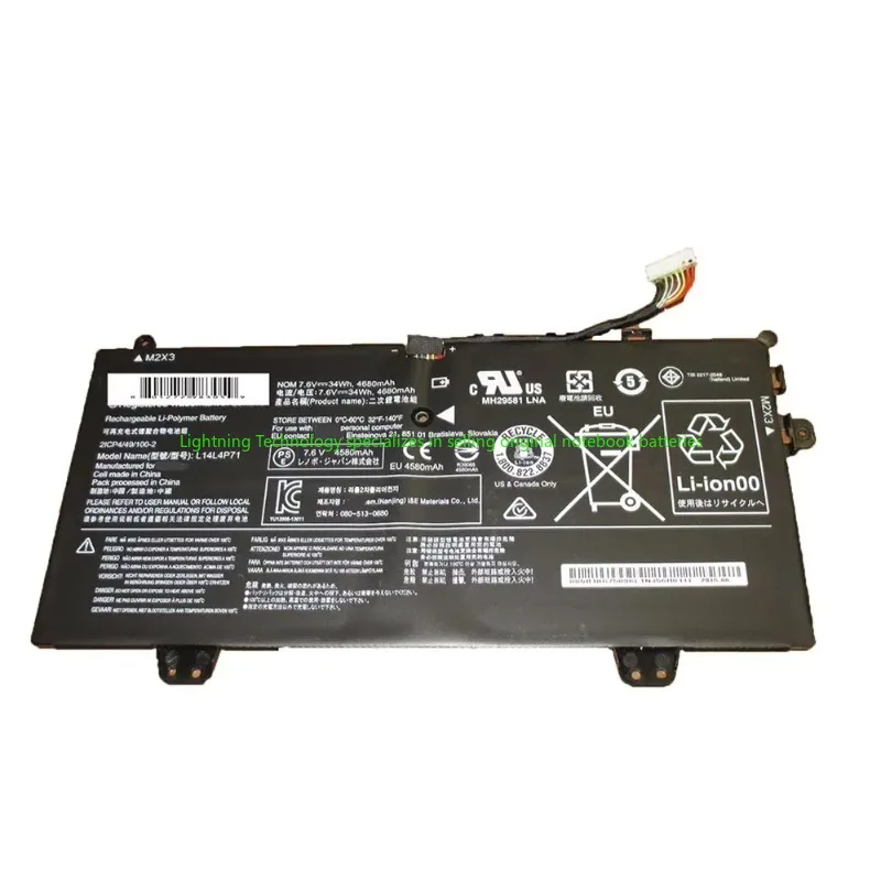 L14L4P71 L14L4P72 L14M4P71 7,6 V 34Wh batería Original para portátil Lenovo Yoga Convertible 11-5Y10 700-11ISK 3 11 - imagen 4