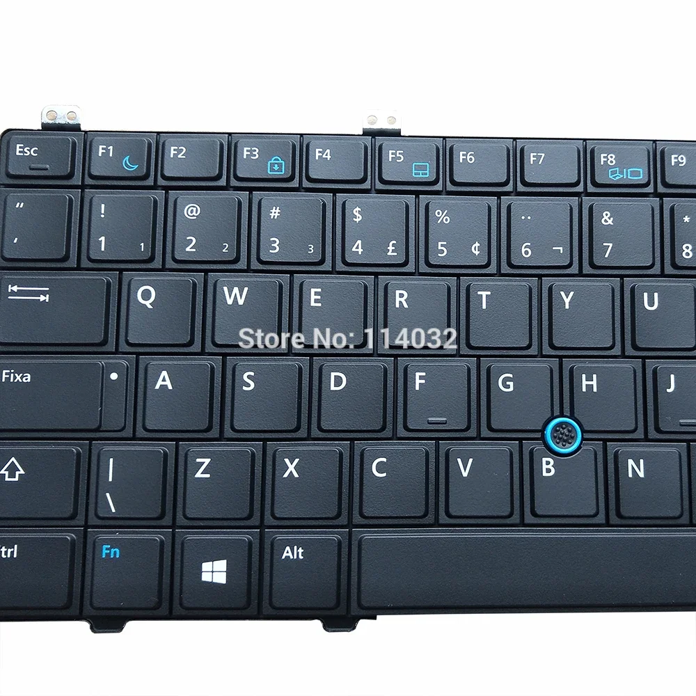 Teclado retroiluminado brasileño 035HY9 PT-BR para Dell Latitude E5540 E6520 E5530 5530 E6540 15 5000 teclados Trackpoint PK130WR1B35 - imagen 4
