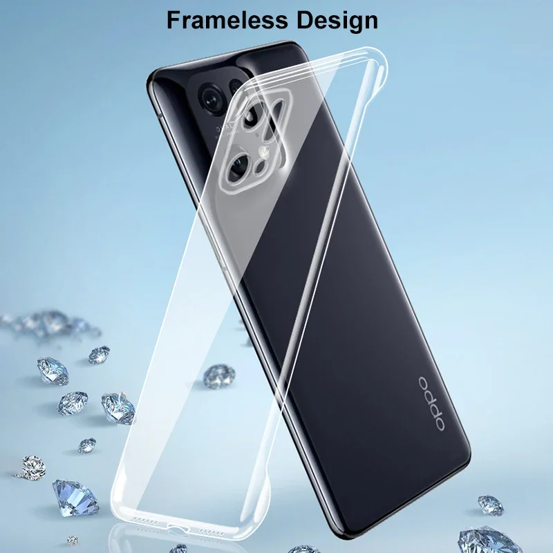 Funda transparente sin marco para OPPO, carcasa fina de PC dura para Reno 7, 3, 4, 5, 6 Pro Plus, 5Z, Find, X5 Pro, X2, X3 Lite, Neo - imagen 4