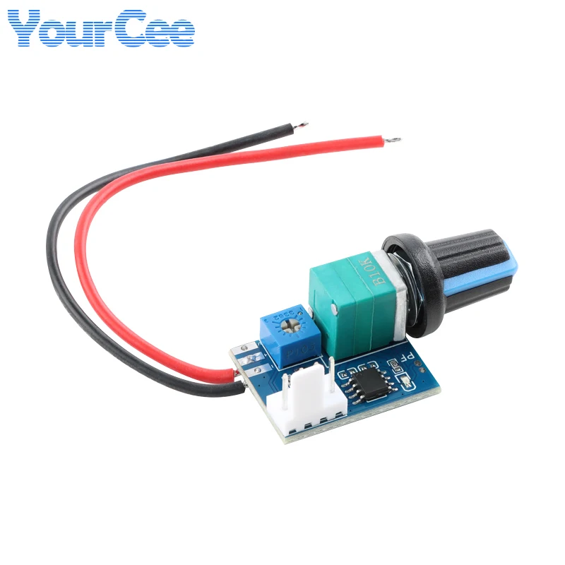 Módulo controlador de velocidad del ventilador PWM de un solo canal, 5 uds./1 unidad, 12V, con Cable, Control de velocidad PWM, módulo de ventilador con cubierta de computadora - imagen 5