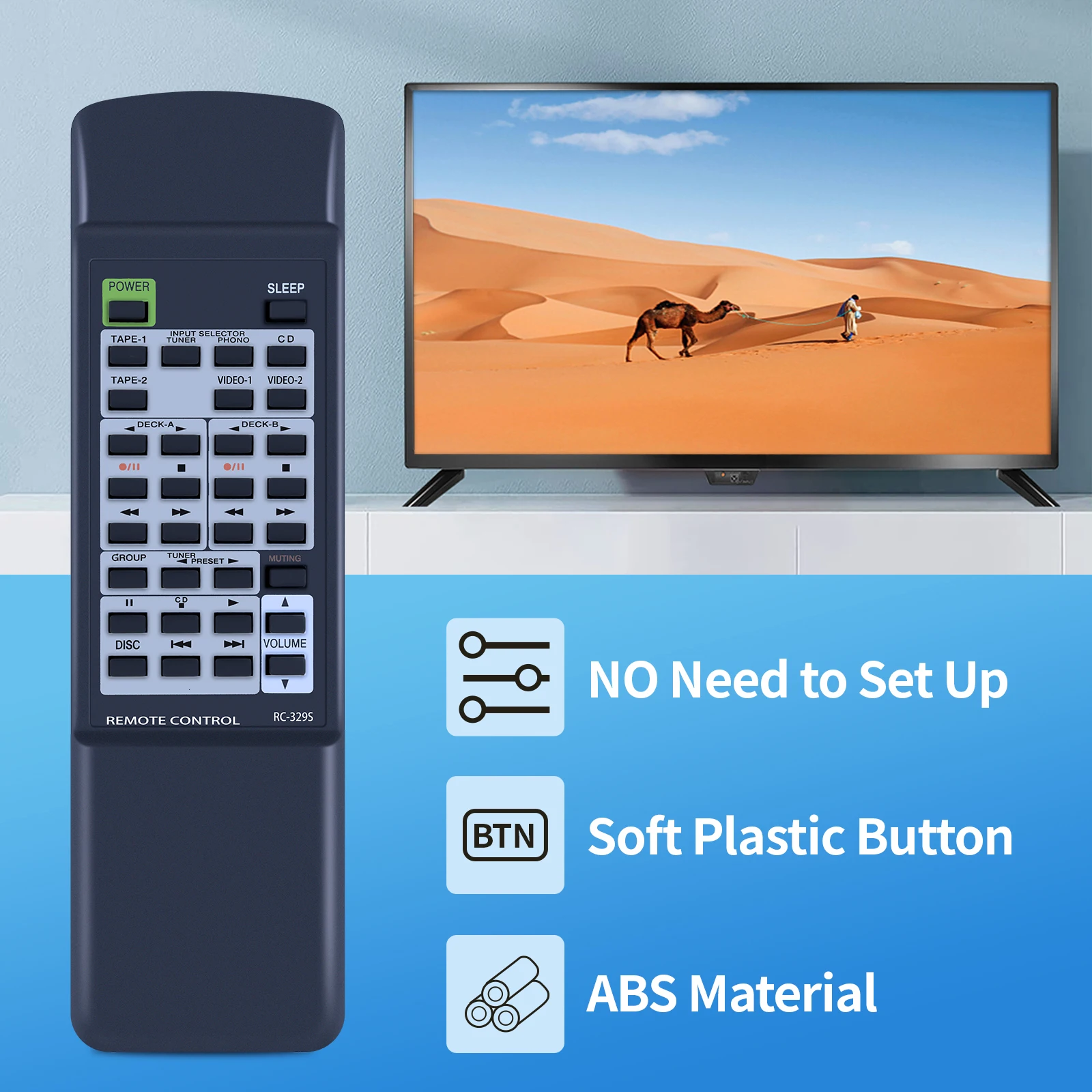 Mando a distancia para ONKYO RC-329S, A9310, A9711, AFV240, ARV401, ASV210, ASV602, ASV620, TXS8511, TX8511, nuevo - imagen 3