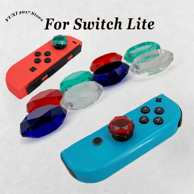 2 uds Joystick de cristal funda de agarre de pulgar tapas de palo analógico para controlador de Switch Lite accesorios de repuesto