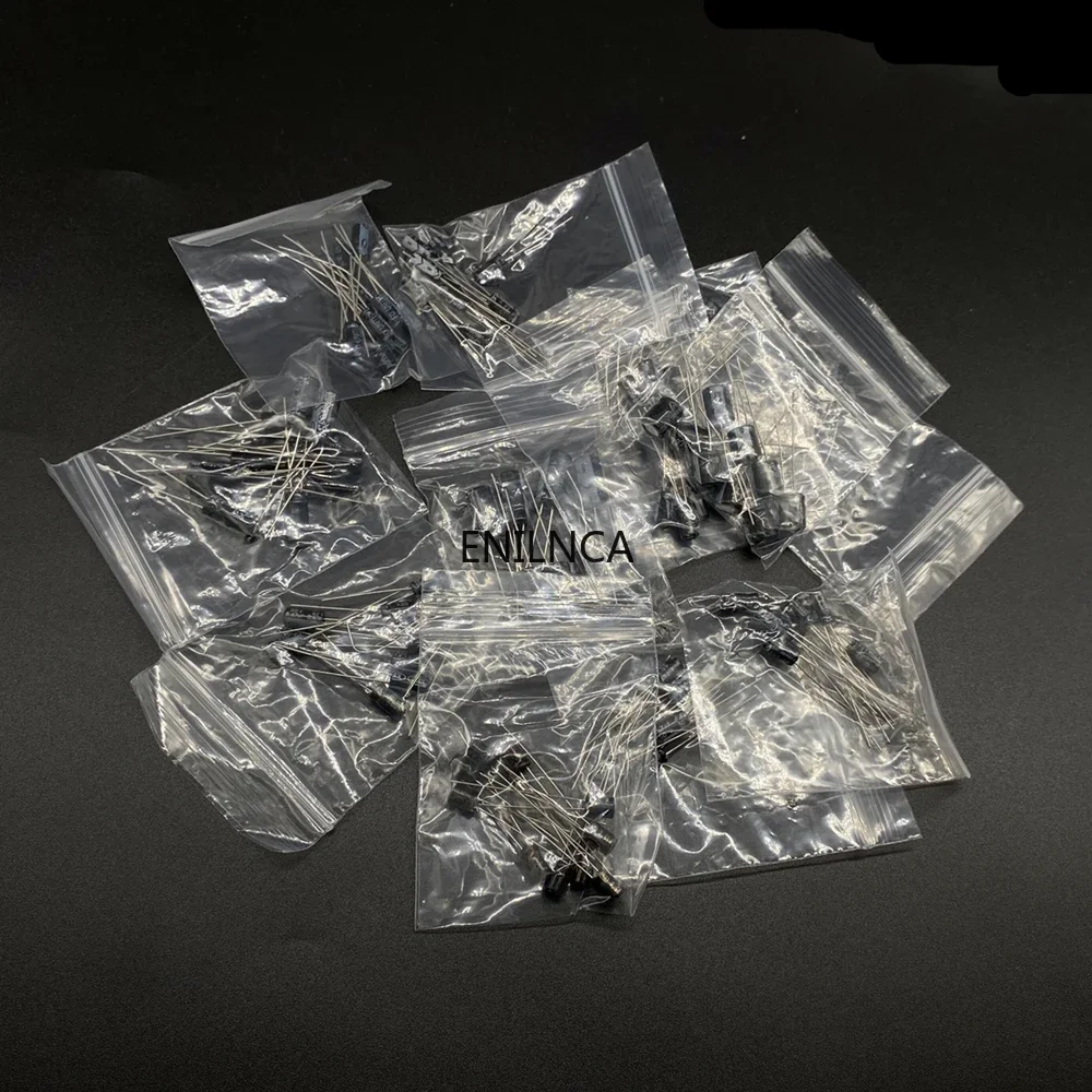 Kit surtido de resistencias de película metálica, diodos led, condensador electrolítico, conjunto de cerámica, paquete de transistores, Kits de componentes electrónicos diy - imagen 4