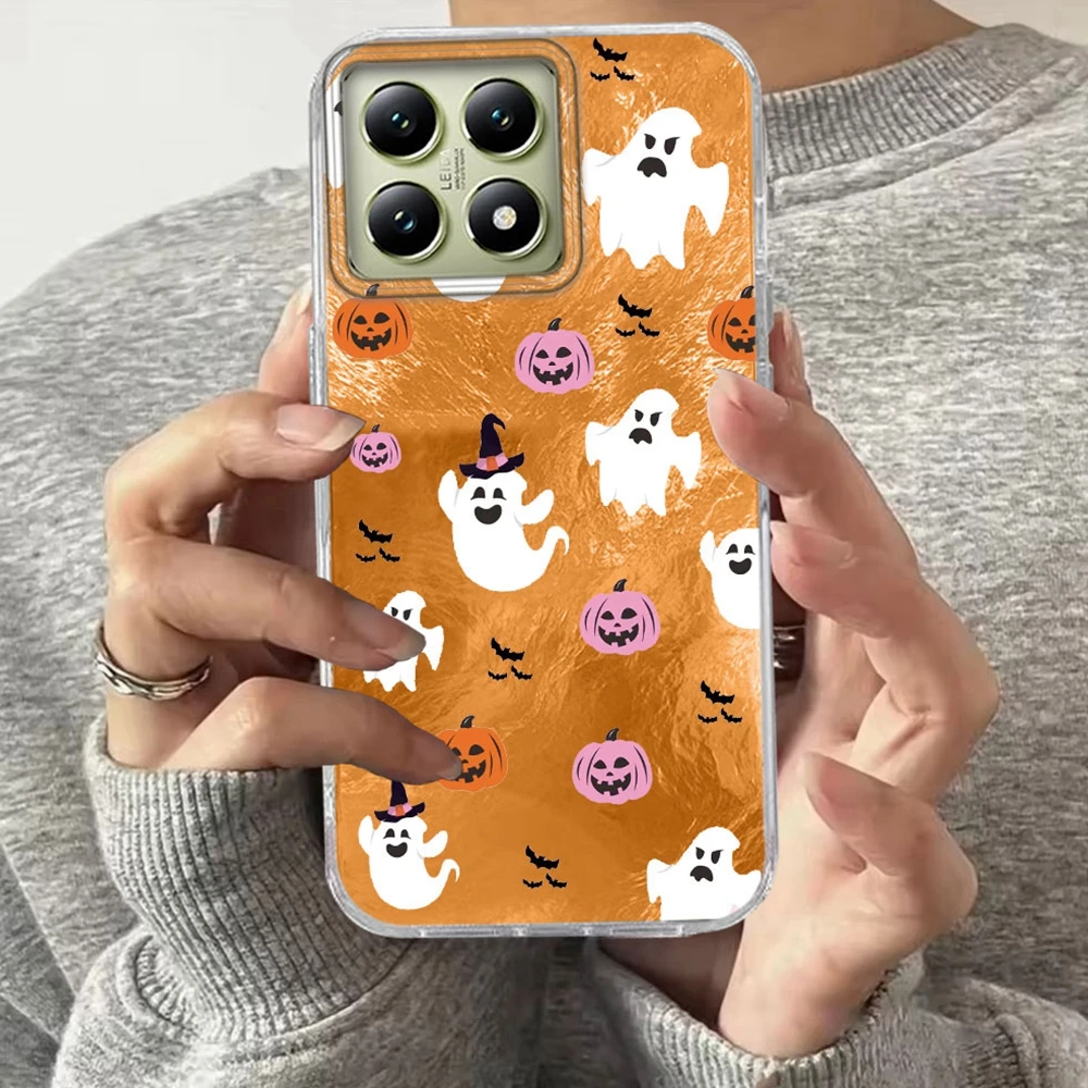 Funda de teléfono con diseño de vórtice degradado artístico de Halloween para Xiaomi 14T 13T 11 Lite NE Poco X5 M6 X6 X7 X3 Pro NFC C65 C61 M5S TPU